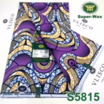 Vlisco Fabric - 100% Cotton Super Wax Print S5815