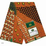 Vlisco Fabric - 100% Cotton Wax Print S58