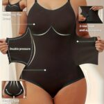 Strong Button Front Bodysuit | Seamless, Medium Support, Postpartum, Waist Shaper with Hip Lifter, Four-Way Stretch for Daily Use